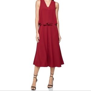 NWT Reiss viola dress berry red